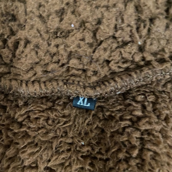 Brown Teddy Bear Fleece Zip Up Jackets, Size XL - Picture 12 of 12
